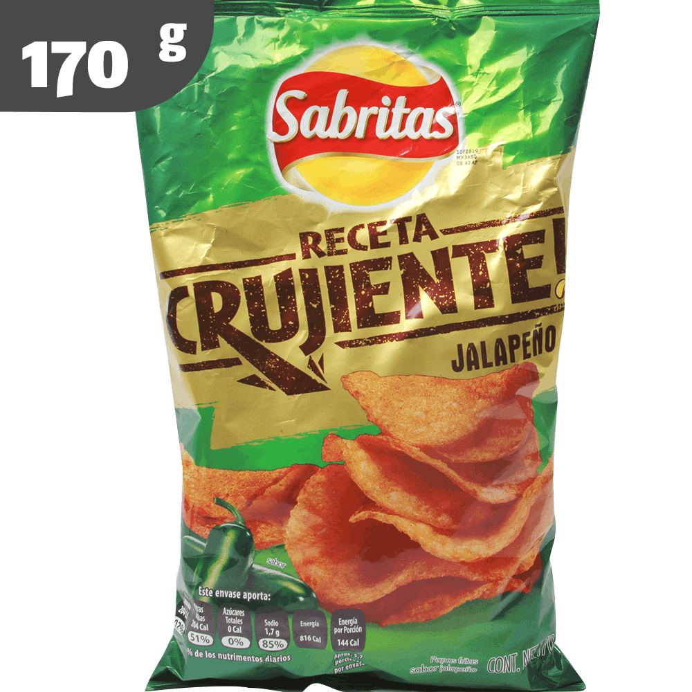 Sabritas Receta Crujiente Jalapeño 170 G Oxxofit 3002