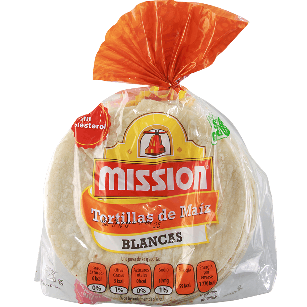 Tortillas de maíz delgaditas Mission 423 g oxxofit
