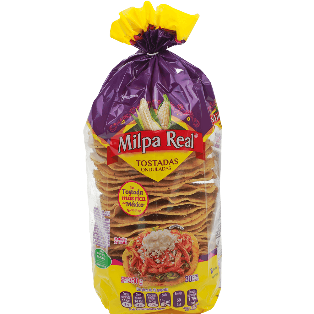 Tostadas de maiz Milpa Real 360 g oxxofit