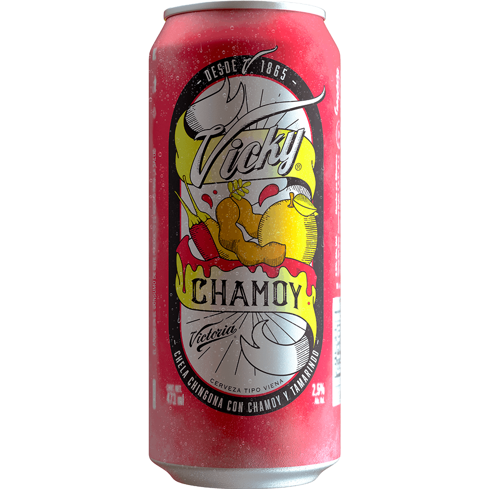 Cerveza Vicky Chamoy Latón 473 ml - oxxofit chamoy smiths